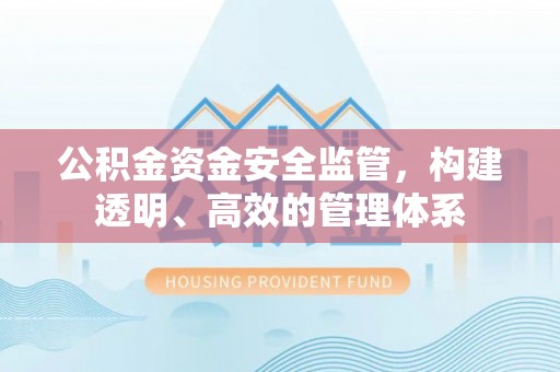 七星关公积金资金安全监管，构建透明、高效的管理体系