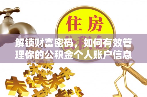 七星关解锁财富密码，如何有效管理你的公积金个人账户信息
